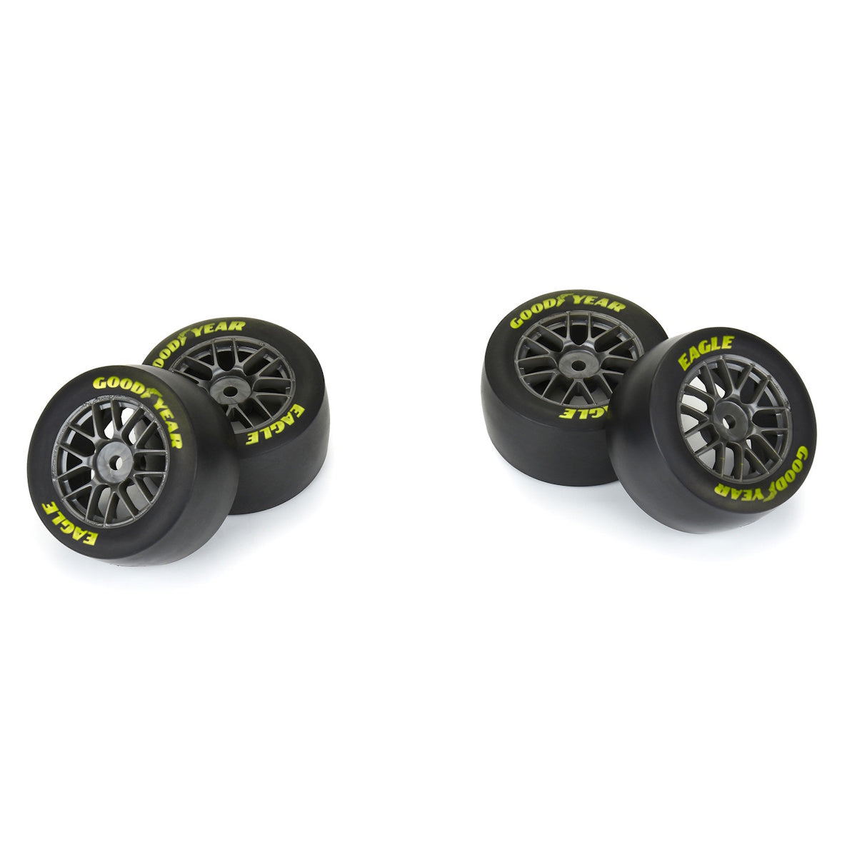 Pro-Line 1/12 Goodyear Eagle Soft Tire F/R MTD Gray Wheels (4): Losi NASCAR