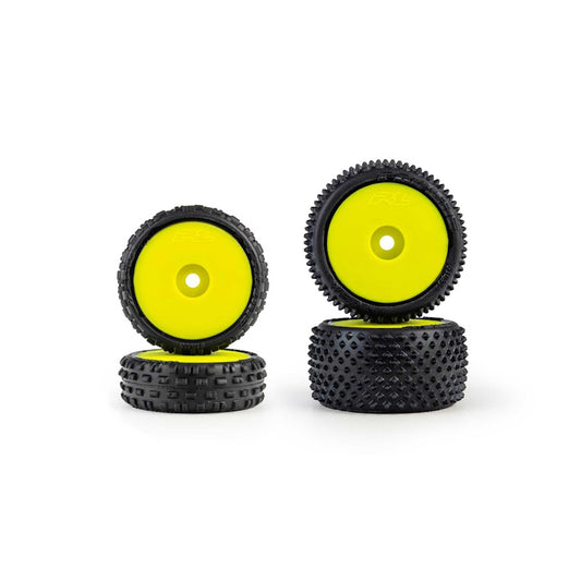 Pro-Line 1/24 Wedge Front & Prism Rear Carpet Tires 7mm Yellow (4): Losi Micro-B.