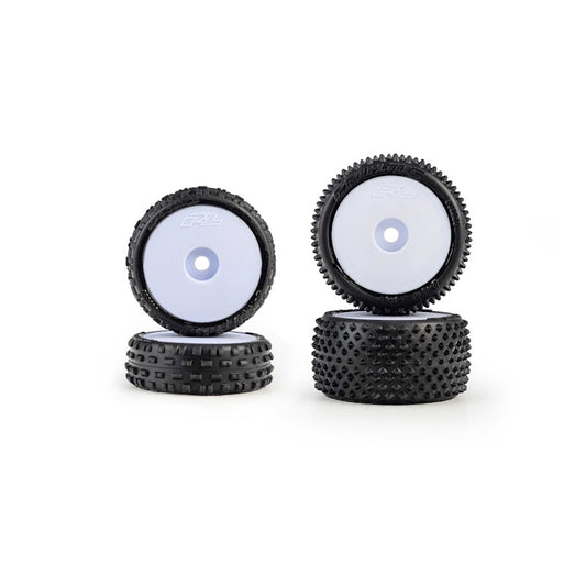Pro-Line 1/24 Wedge Front & Prism Rear Carpet Tires 7mm White (4): Losi Micro-B.