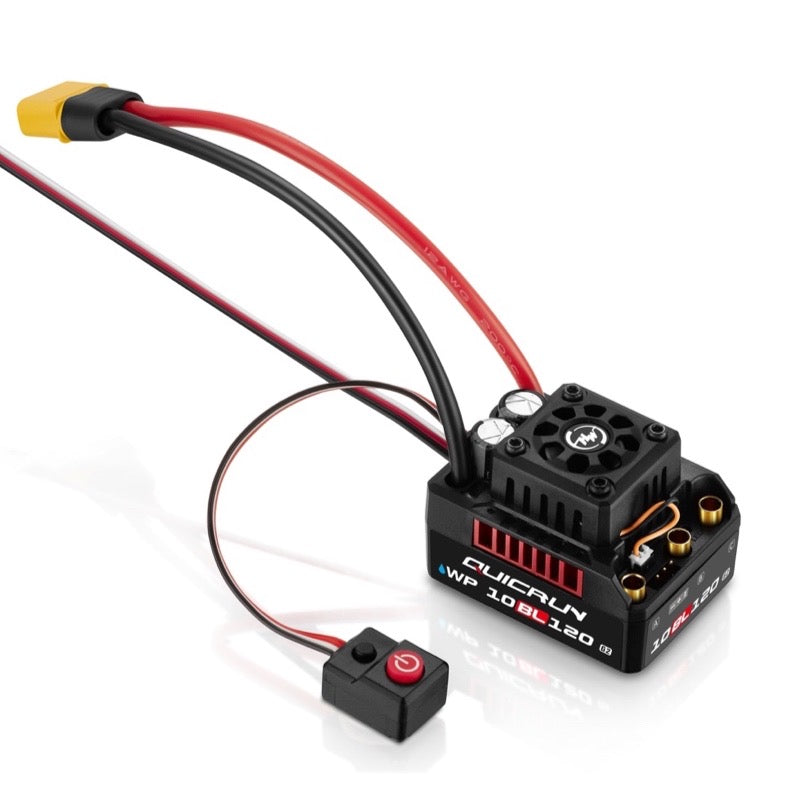 Hobbywing 10BL120 G2 brushless ESC side view