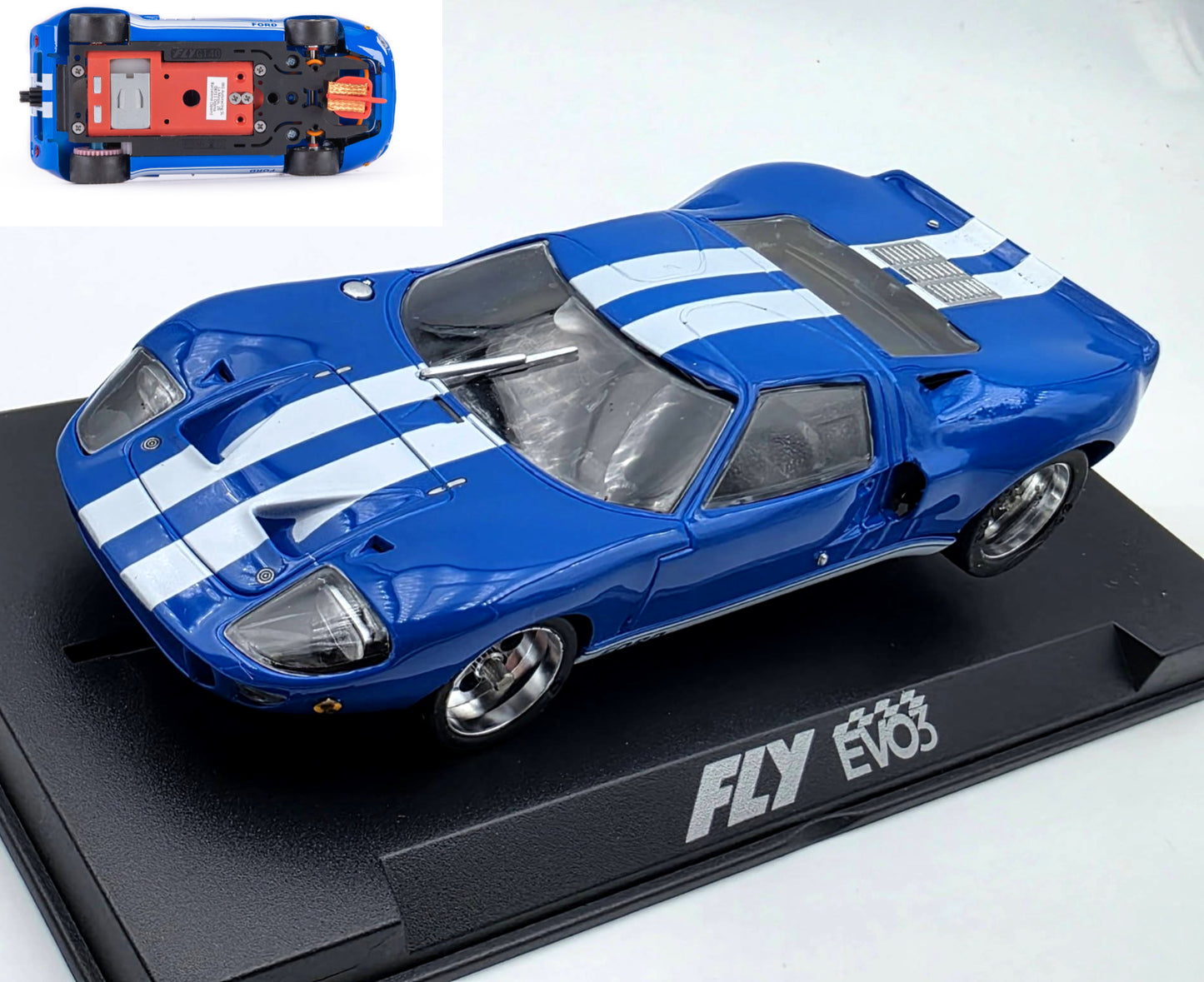 Fly Ford GT40 Blue Scaleauto Racing EVO3 1/32 Slot Car R2006R3