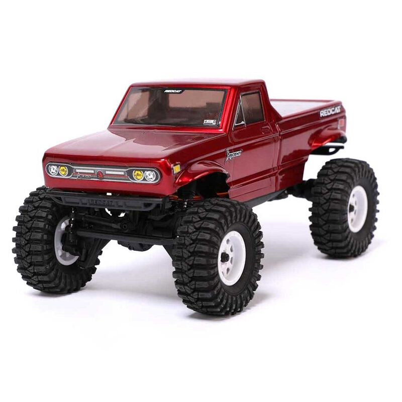 Redcat Racing RER31320 1/18 Ascent-18 4x4 Brushed Electric Rock Crawler RTR, Red