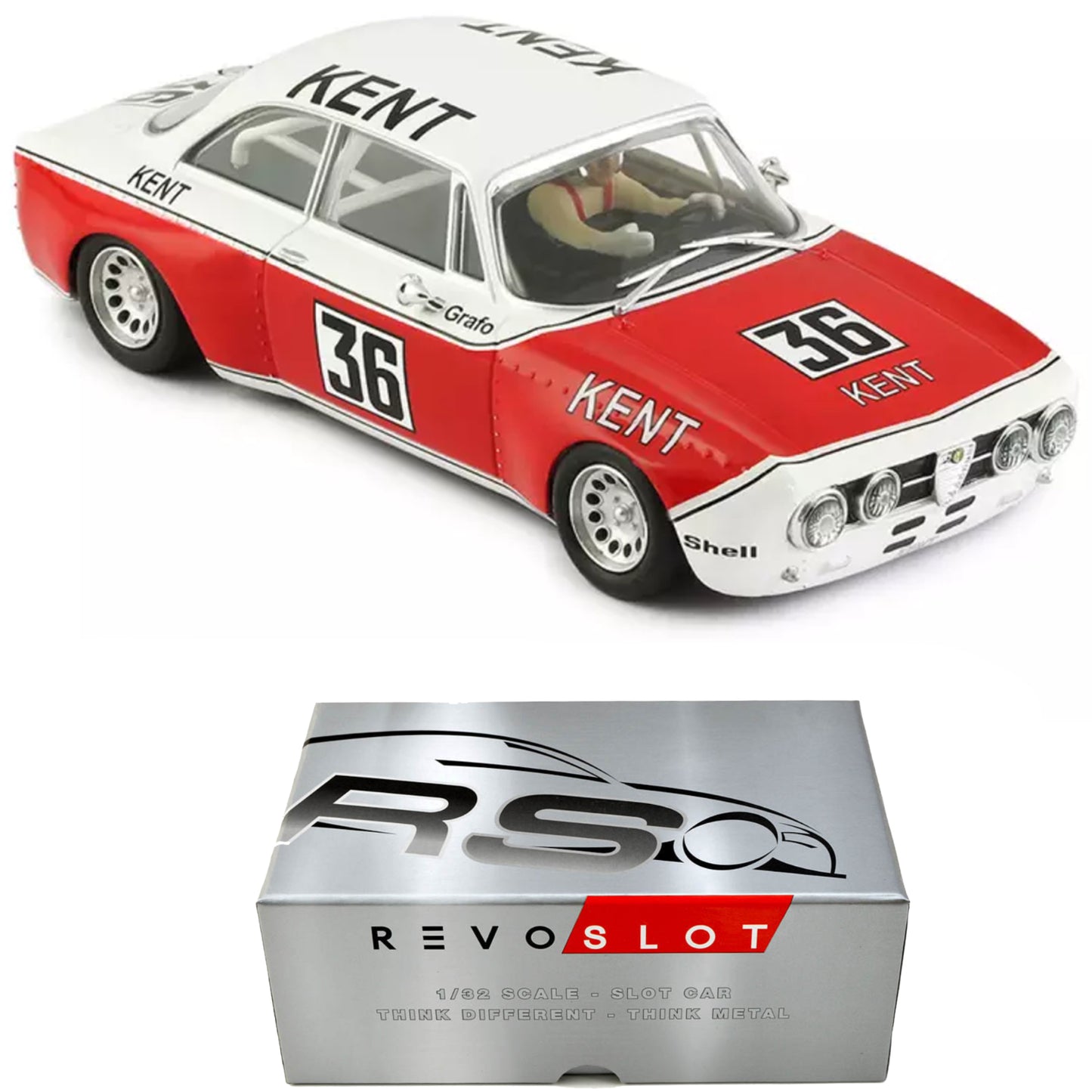 Revoslot Alfa Romeo GTA KENT #36 GP Brno 1971 1/32 Slot Car RS0174 Revo Slot