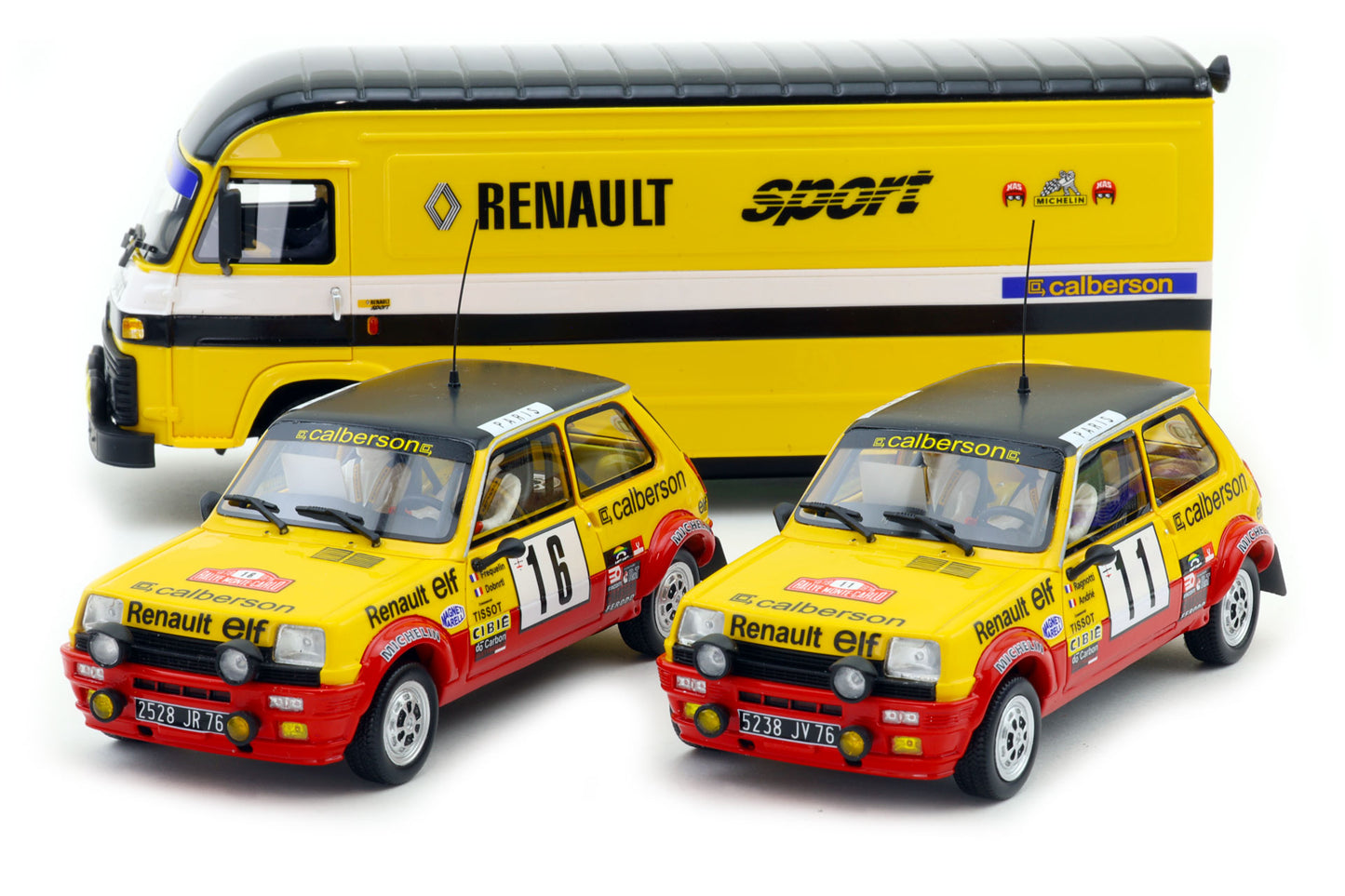 Avant Slot Renault Service Van w/ Pair of Renault 5 Team Cars 1/32 Slot Car RSV2501
