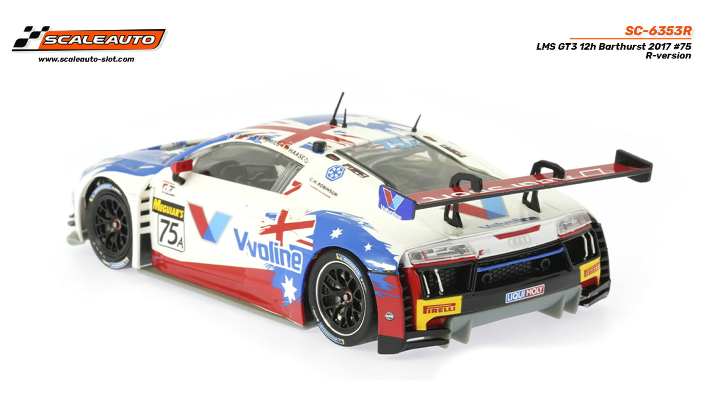 Scaleauto Audi R8 LMS GT3 No.75 12h Barthurst 2017 1/32 Slot Car SC-6353R