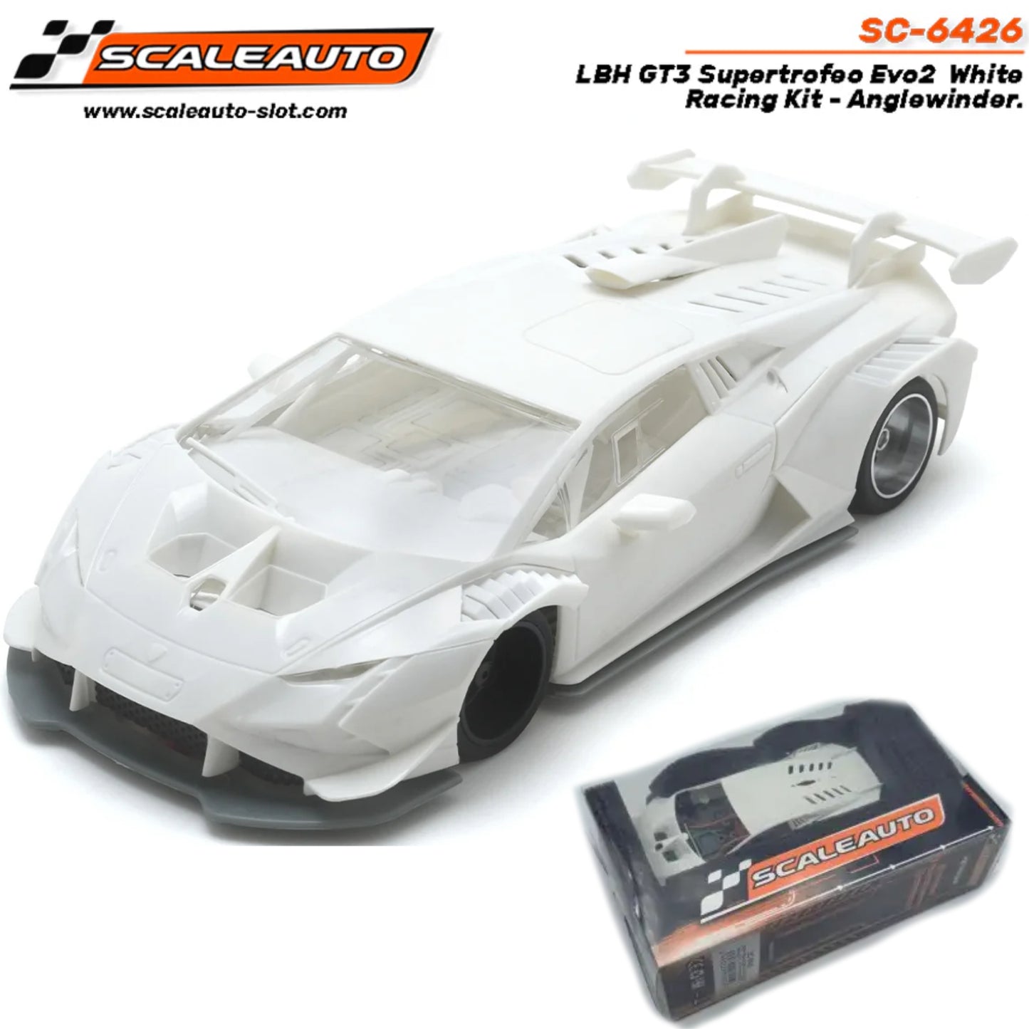 Scaleauto Lamborghini Supertrofeo EVO2 White Kit 1/32 Slot Car SC-6426