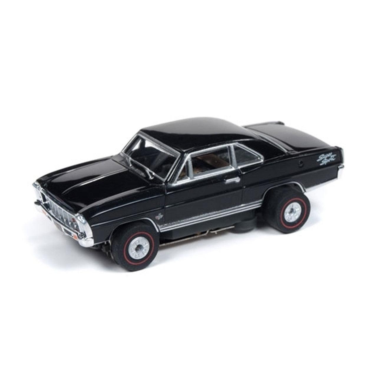 Auto World 1966 Chevy Nova SS Black Thunderjet R25 HO Slot Car