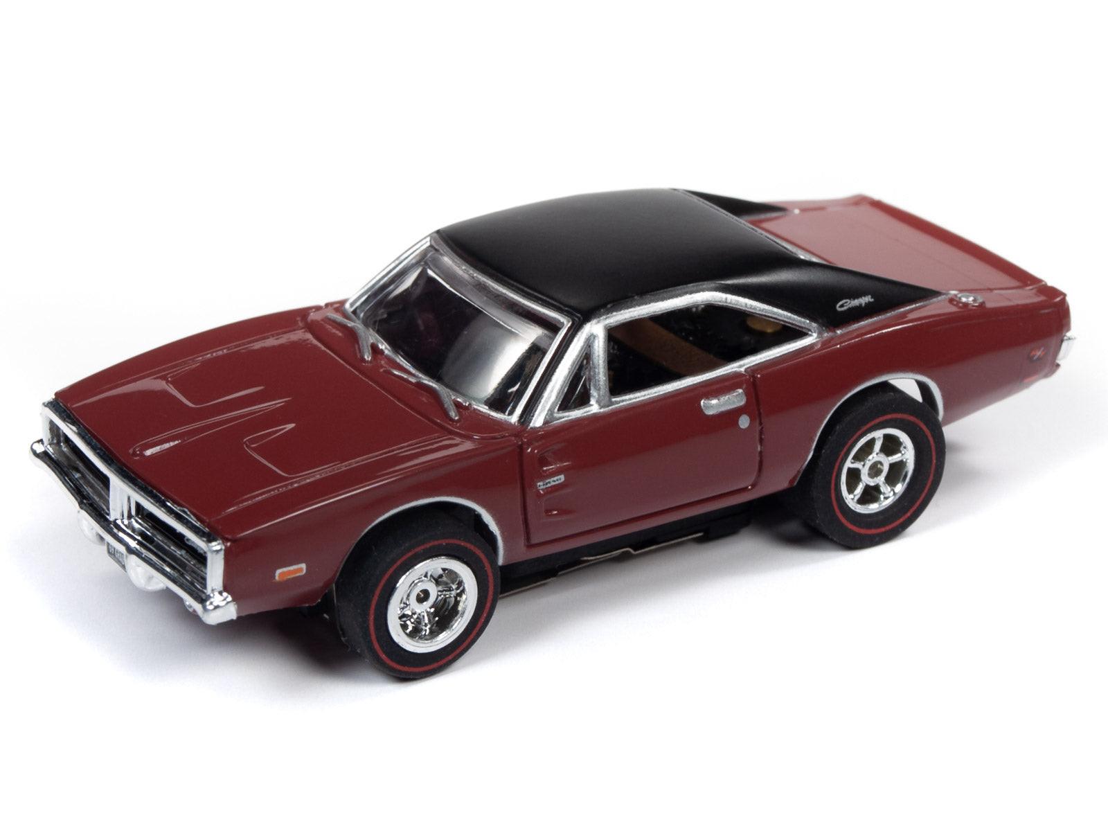 Auto World 1969 Dodge Charger R/T Maroon R27 HO Slot Car SC343