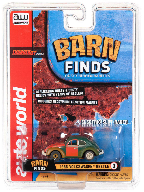 Auto World 1966 Volkswagen Beetle Barn Finds HO Slot Car SC345