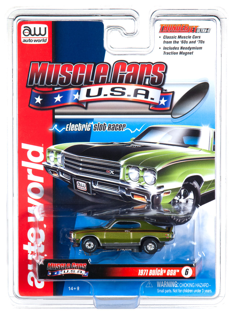 Auto World 1971 Buick GSX Green Thunderjet HO Slot Car SC349 fits AFX