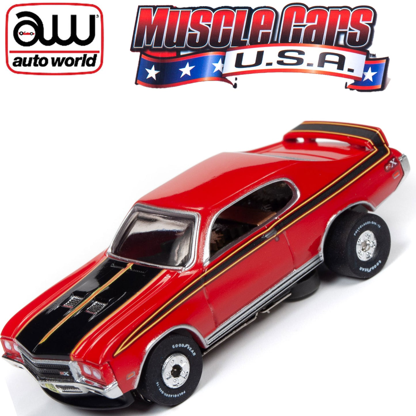 Auto World 1971 Buick GSX Red Thunderjet HO Slot Car SC349 fits AFX