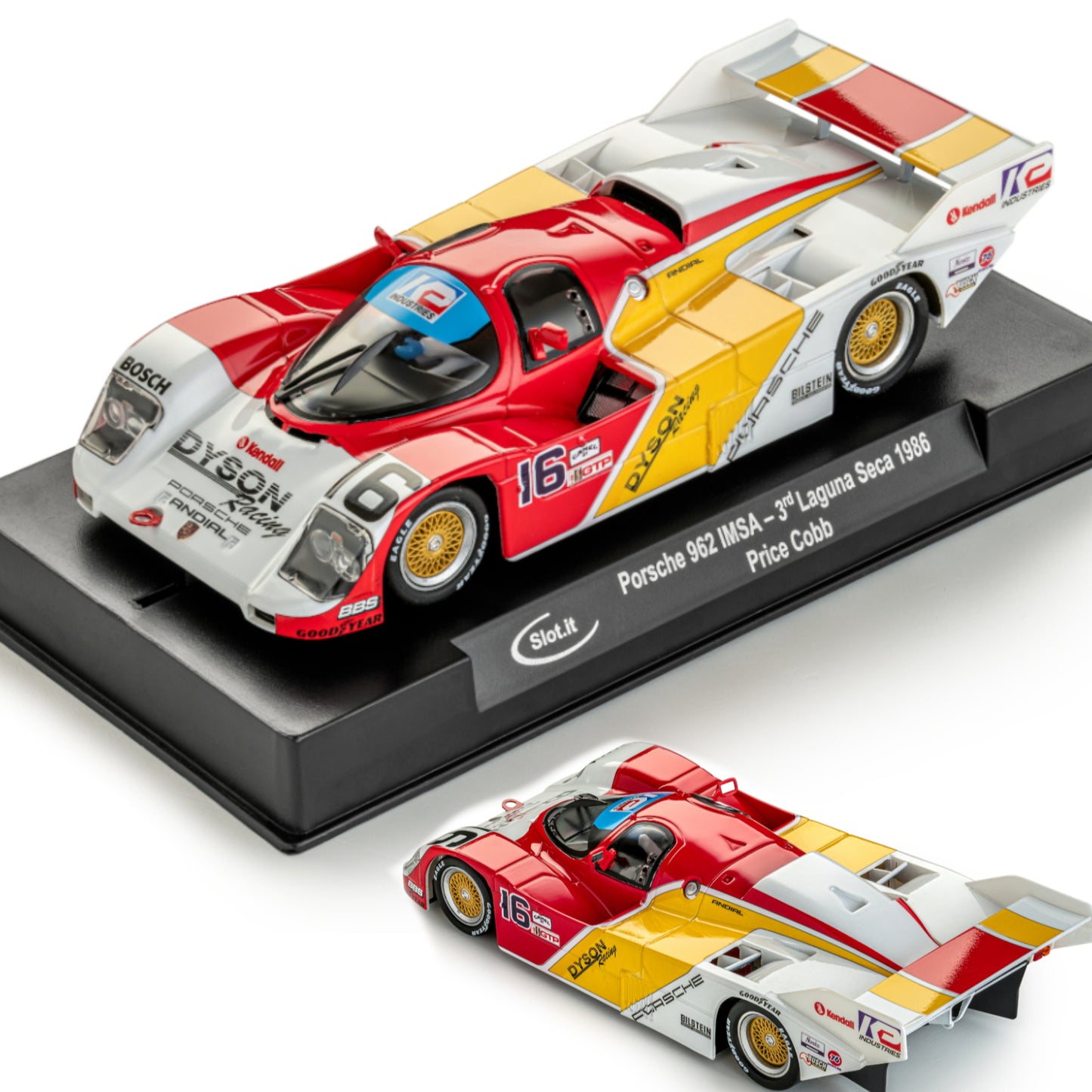 Slot.it Porsche 962 IMSA 3rd Laguna Seca 1986 1/32 Slot Car SICA25G CA25g