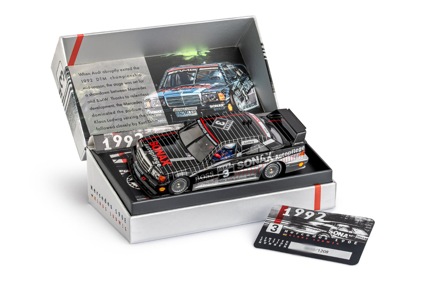 Slot.it Mercedes 190E DTM Winner 1992 Klaus Ludwig 1/32 Slot Car SICW25 CW25