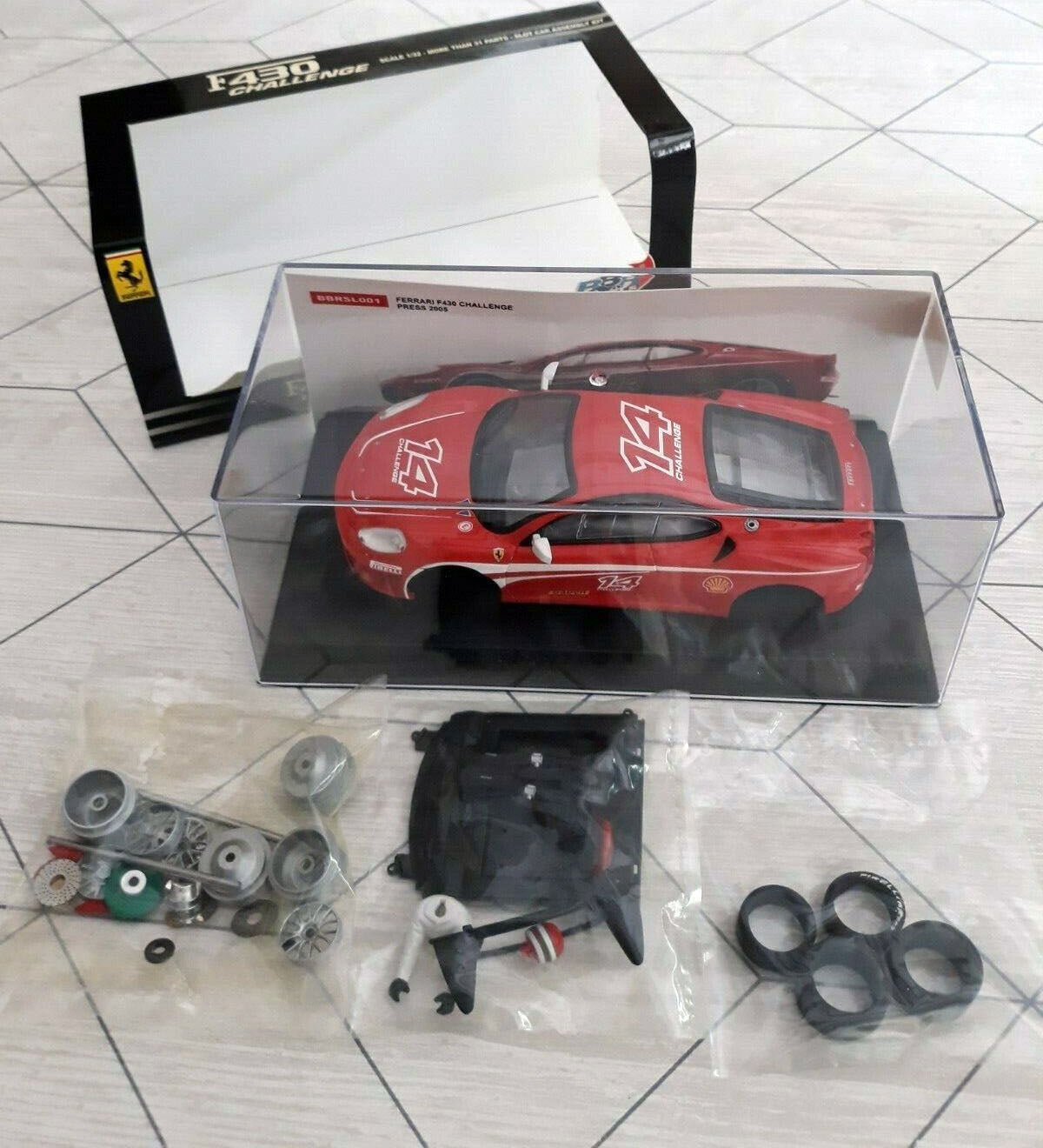 MB Slot BBR Ferrari F430 1/32 Slot Car Kit SL001 for Slot.it