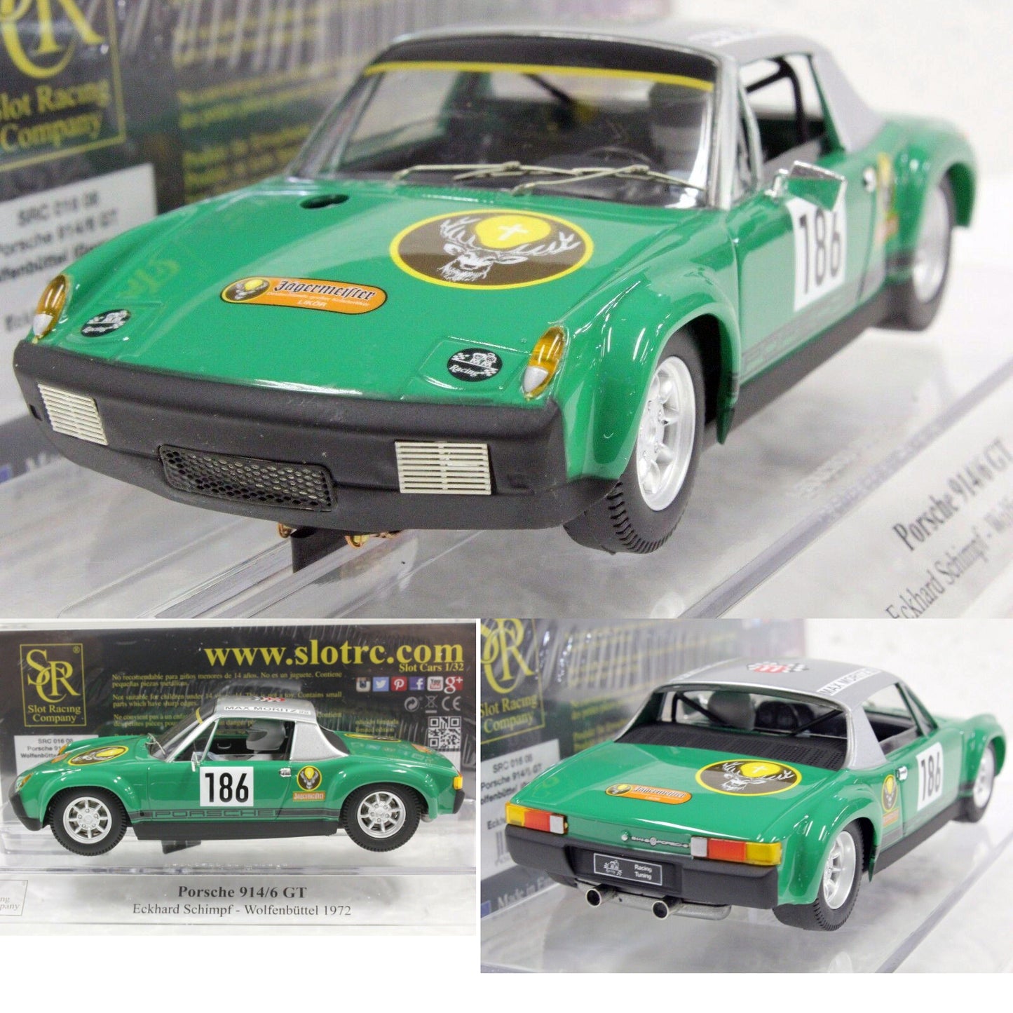 SRC 01608 Porsche 914/6 GT Jagermeitster Wolfenbuttel 1972 1/32 Slot Car.