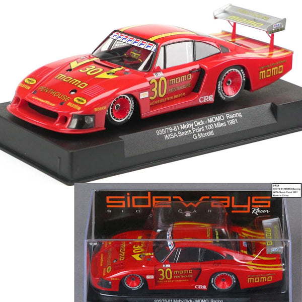 Sideways Porsche 935/78 Moby Dick Momo Sears Point 1/32 Slot Car