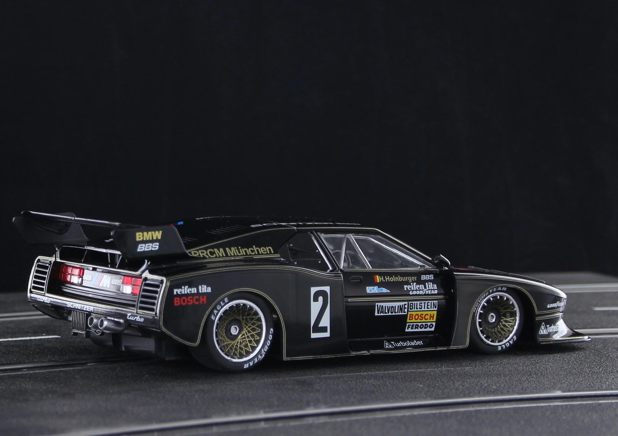 Racer Sideways BMW M1 Turbo Group 5 Holnburger Wurst 1/32 Slot Car