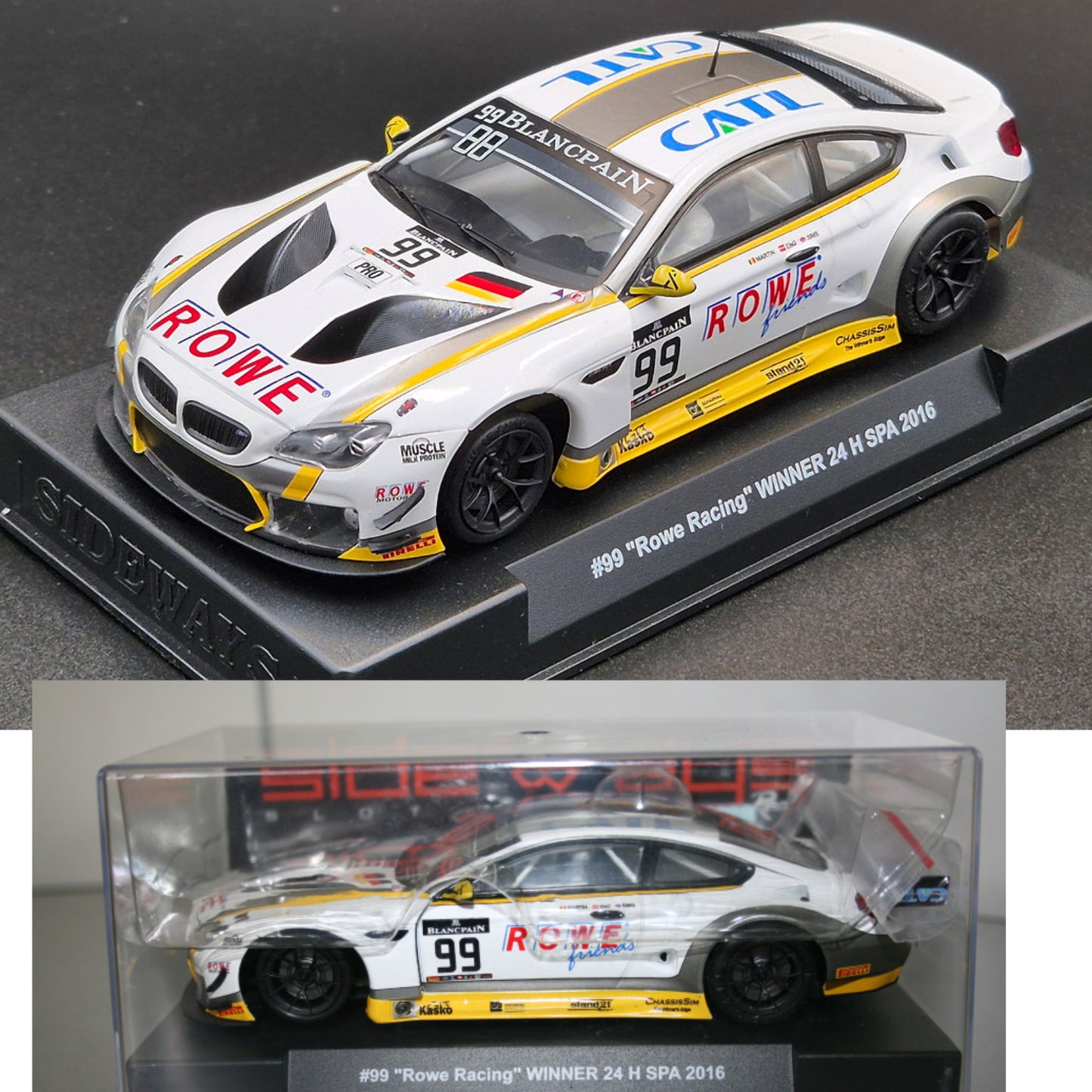 Racer Sideways BMW M6 GT3 24Hrs SPA 2016 Winner 1/32 Slot Car SWCAR03D