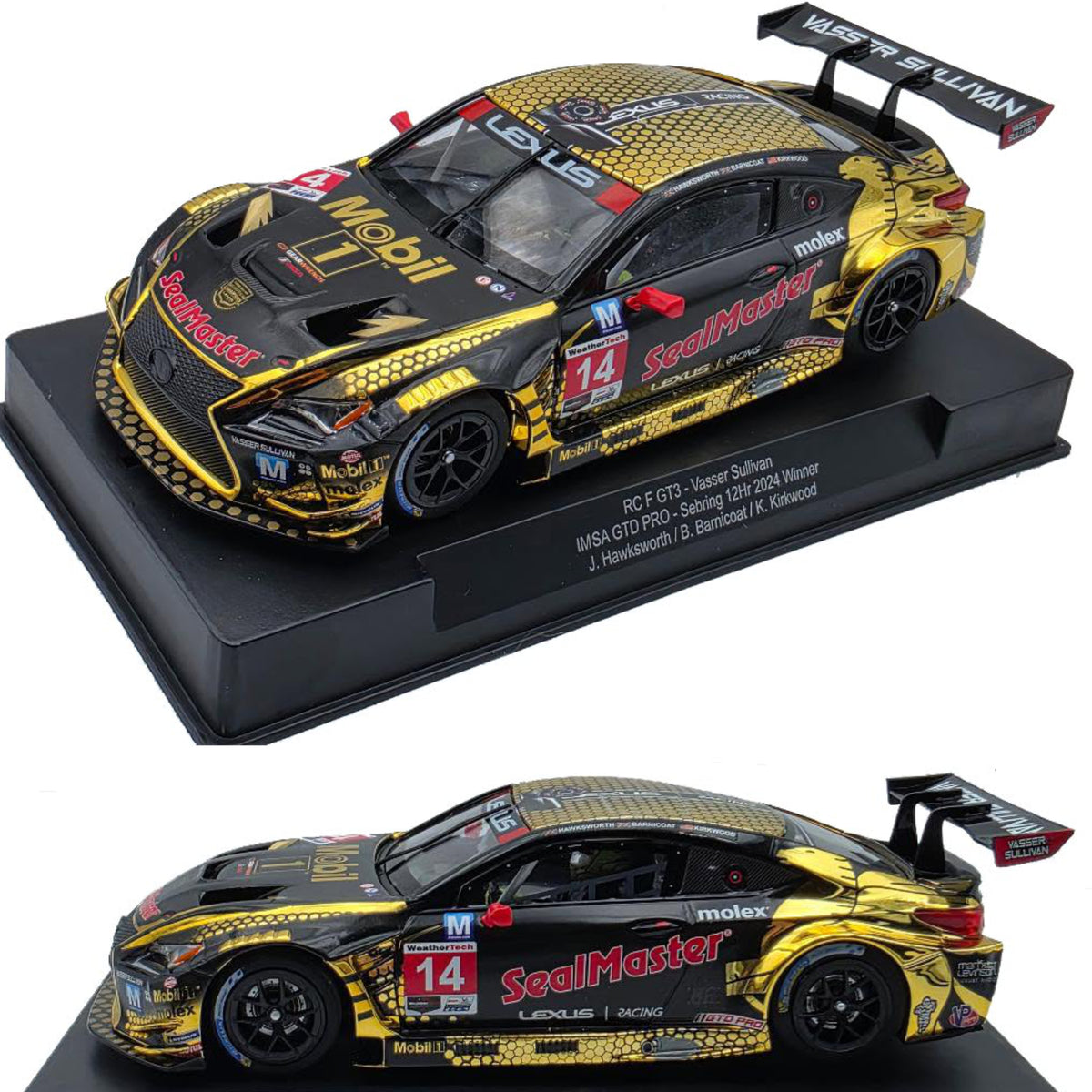 Sideways Lexus RC F GT3 Slot Car