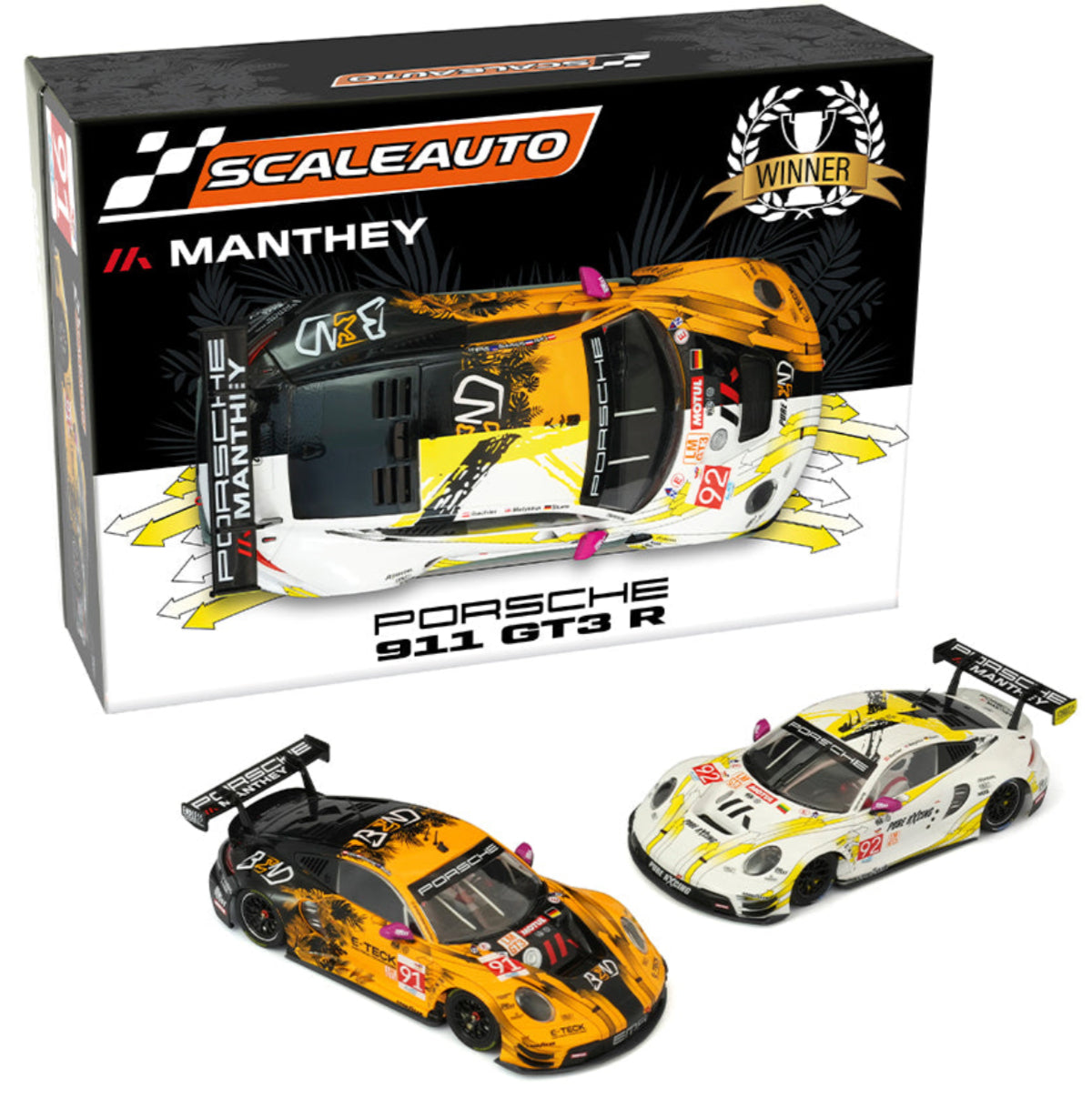 Scaleauto Porsche 911 GT3 R (992) Le Mans 24h 2024 Twin Pack 1/32 Slot Car