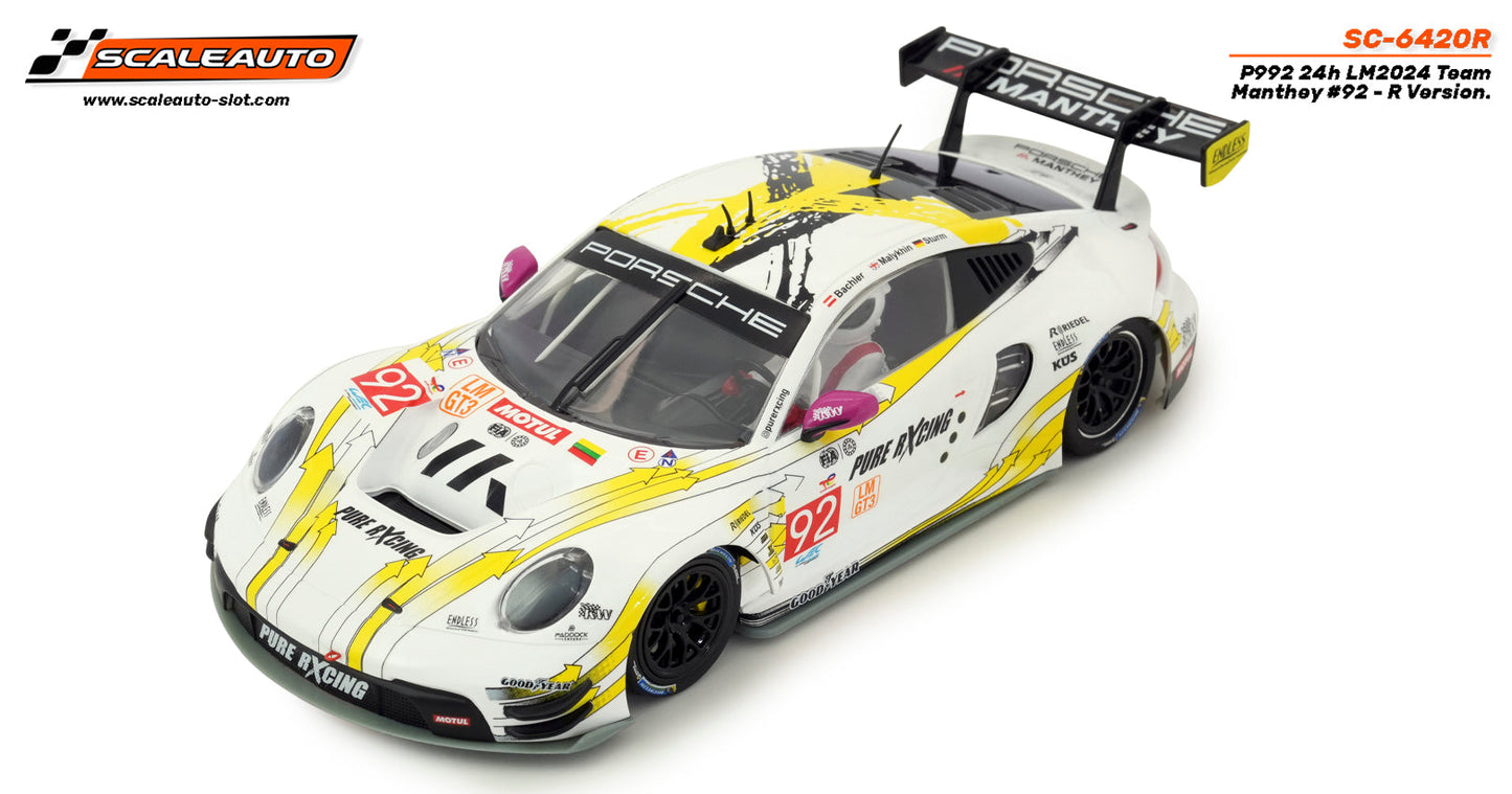 Scaleauto Porsche 911 GT3 R (992) Le Mans 24h 1/32 Slot Car SC-6420R
