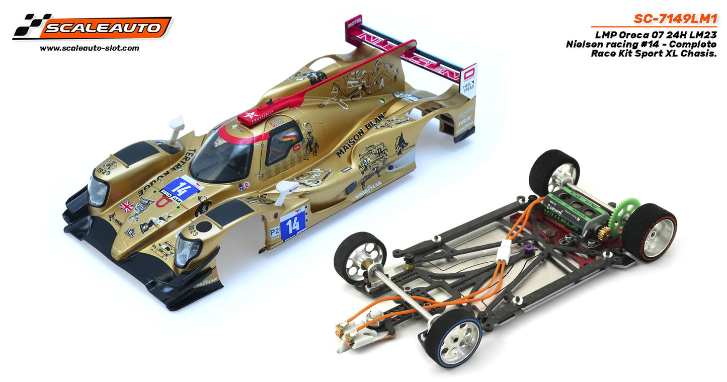 Scaleauto Oreca 07 LMP Nielsen Racing Le Mans 2023 SPORT XL 1/24 Slot Car.