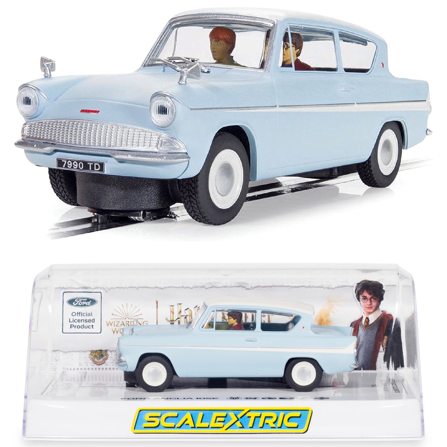 Scalextric C4504 Ford Anglia 105E Harry Potter 1/32 Slot Car.