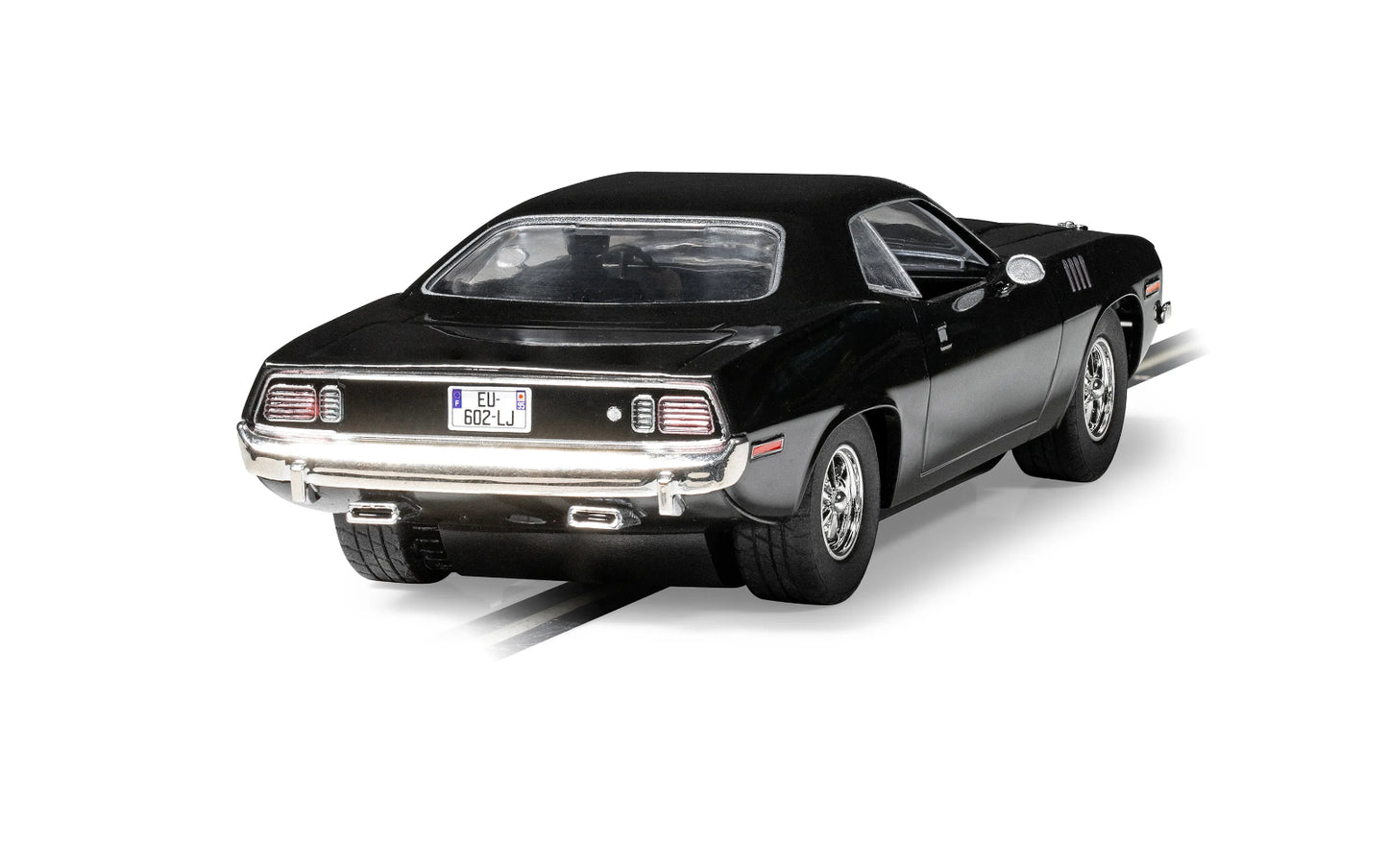 Scalextric C4595 Plymouth Barracuda John Wick Chapter 4 1/32 Slot Car DPR.