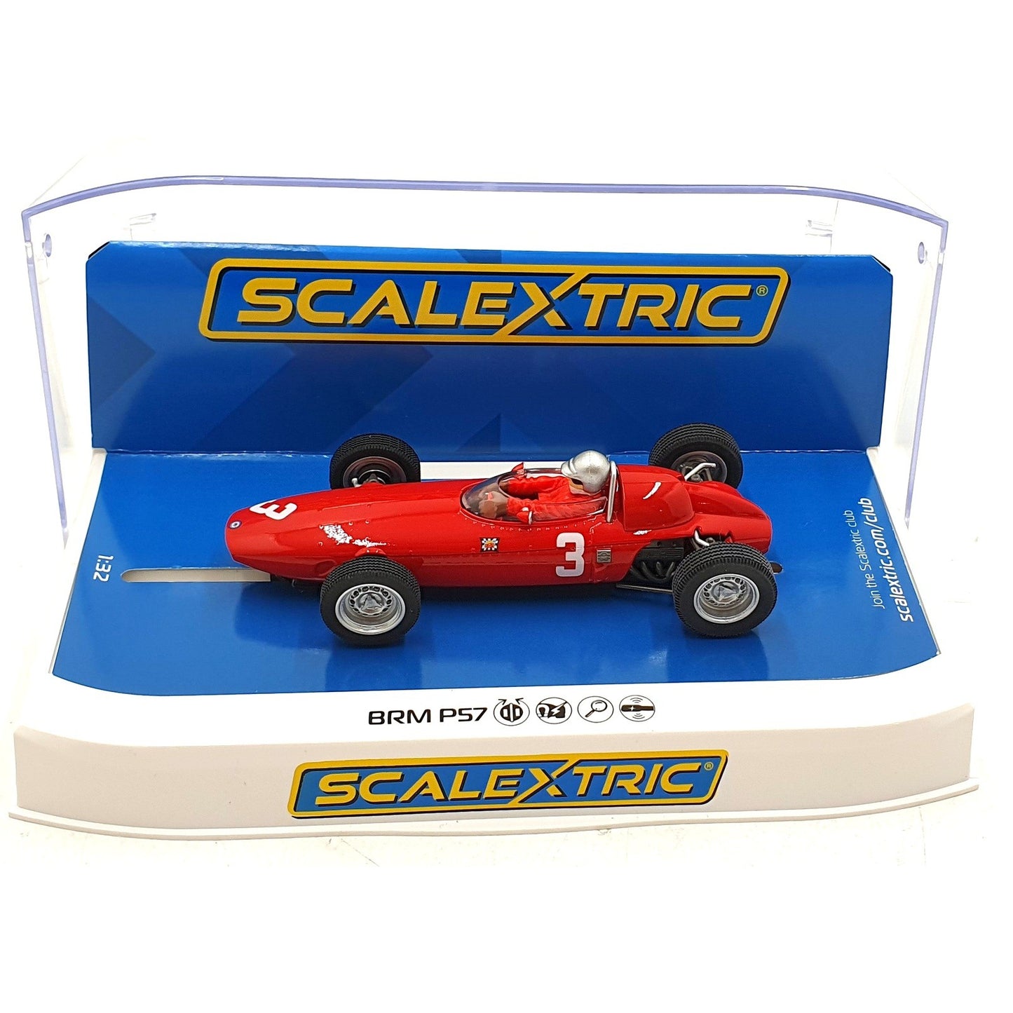 Scalextric C4610 BRM P57 Scuderia Centro Sud Lorenzo Bandini 1/32 Slot Car.