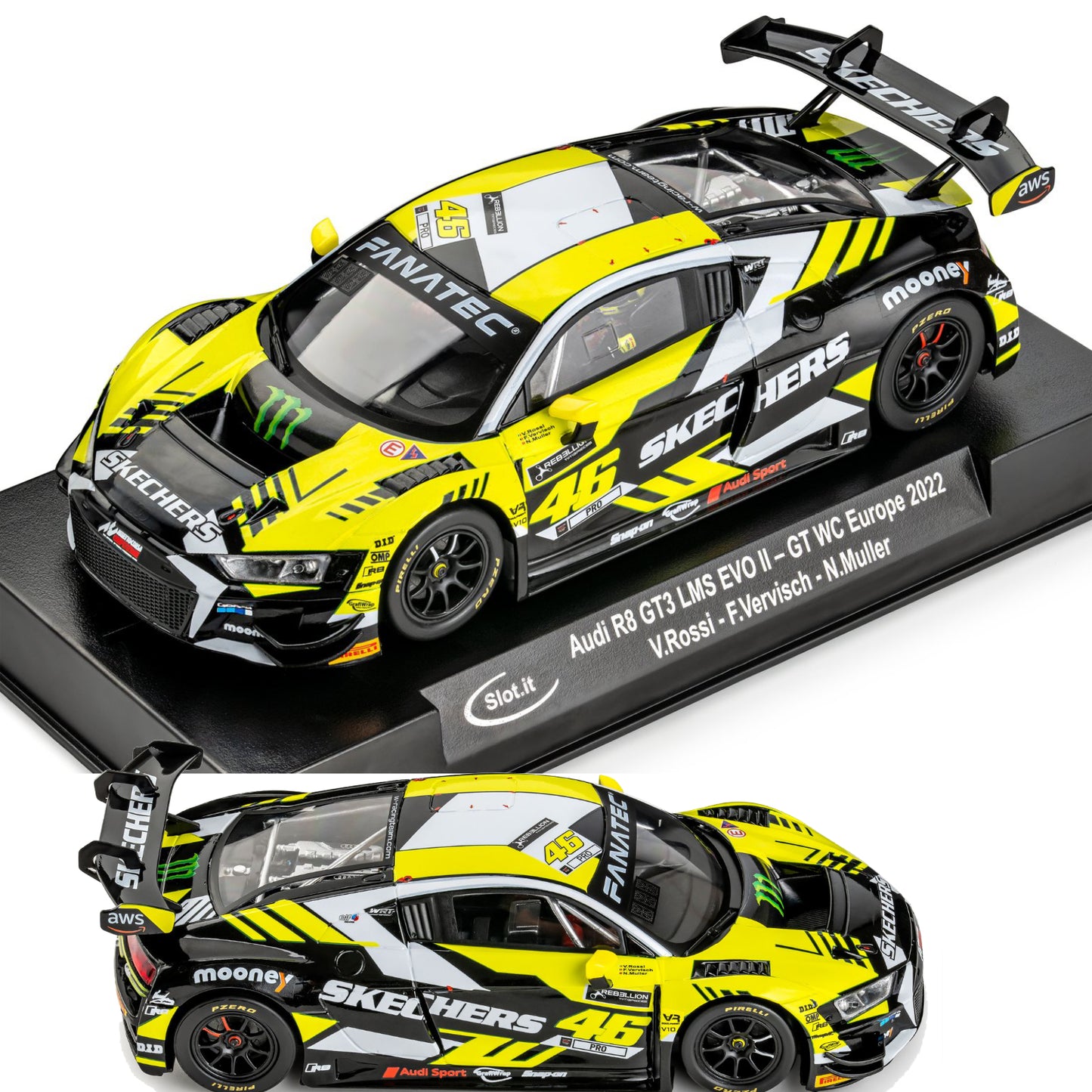Slot.it Audi R8 GT3 LMS EVO II 24h GT WC Europe 2022 1/32 Slot Car SICA58B CA58B