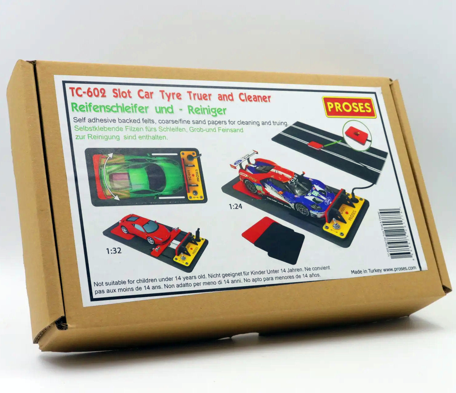 Proses Slot Car Tire Truer Cleaner for 1/32 1/24 wtih Track Tester