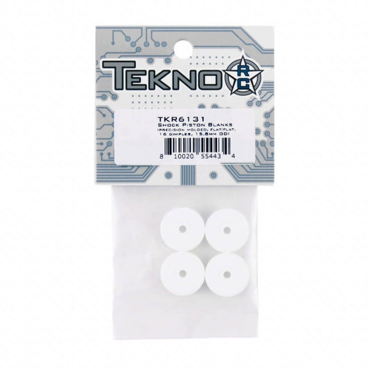 Tekno RC 6131 – Shock Piston Blanks Flat/flat 15.8mm Precision Molded 16 dimples
