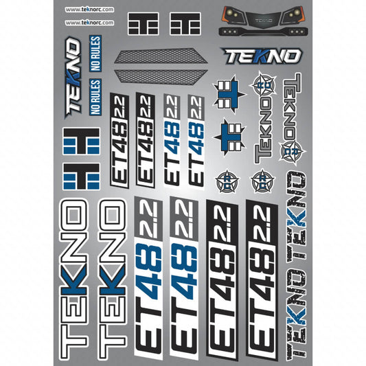 Tekno RC TKR9647 Decal Sheet ET48 2.2