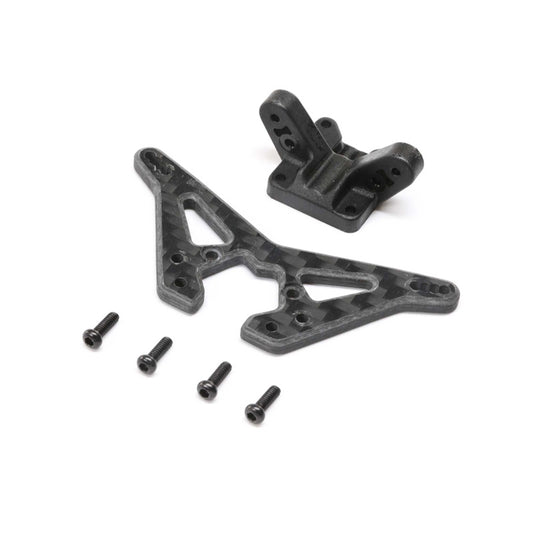 Team Losi TLR314000 Carbon Rear Shock Tower: Mini-B, BL
