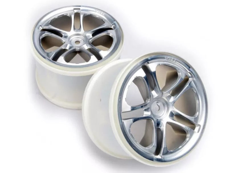 Traxxas 5172 - 3.8 SS Split Spoke Wheels (Revo,TMX) (2) (Satin Chrome)