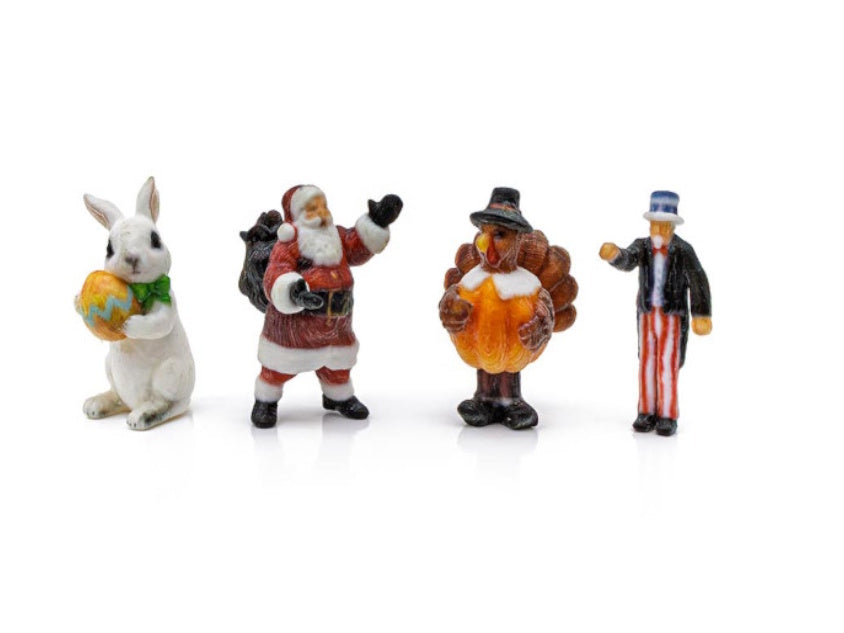 Woodland Scenics A2873 Find Me Figures Holiday Figures - N Scale (4PACK)