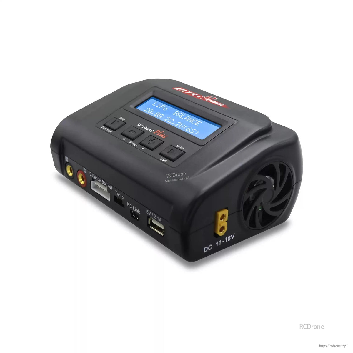 Ultra Power UP100AC Plus charger ports and DC input