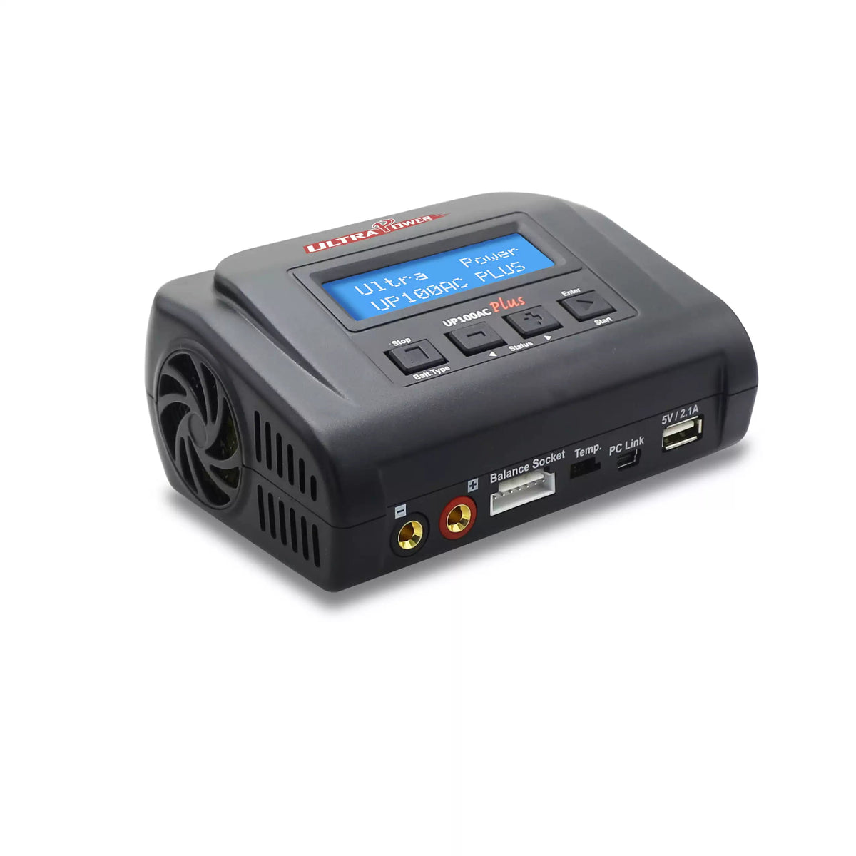 Ultra Power UP100AC Plus charger angle view