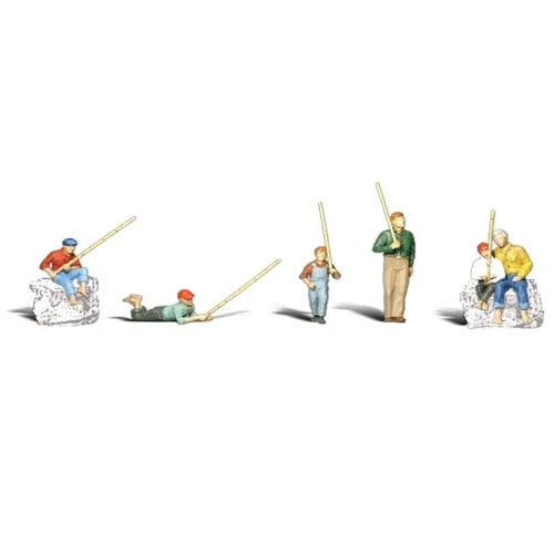 Woodland Scenics A2751 Accents Gone Fishing Train Figures - PowerHobby