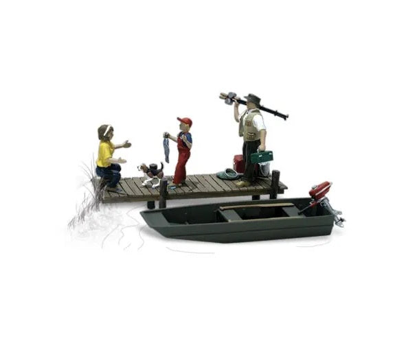 Woodland Scenics A2756 O Scale People Family Fishing - PowerHobby