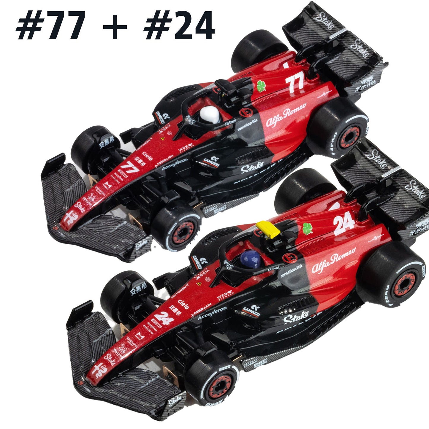 AFX 2023 Alfa Romeo F1 Valterri Bottas #77 & #24 HO Scale Slot Car 22083 22084 - PowerHobby