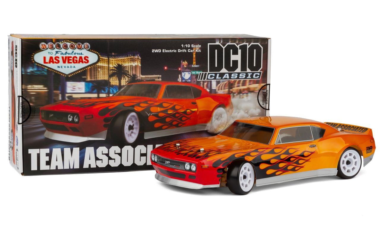 Team Associated 30135 DC10 Classic 1/10 Electric RWD Drift RC Car Kit Clear