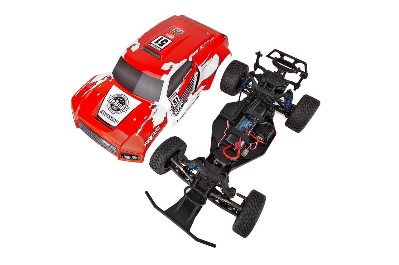 Associated 90039 Pro2 DK10SW 1/10 Electric Dakar Buggy RTR, Red/White