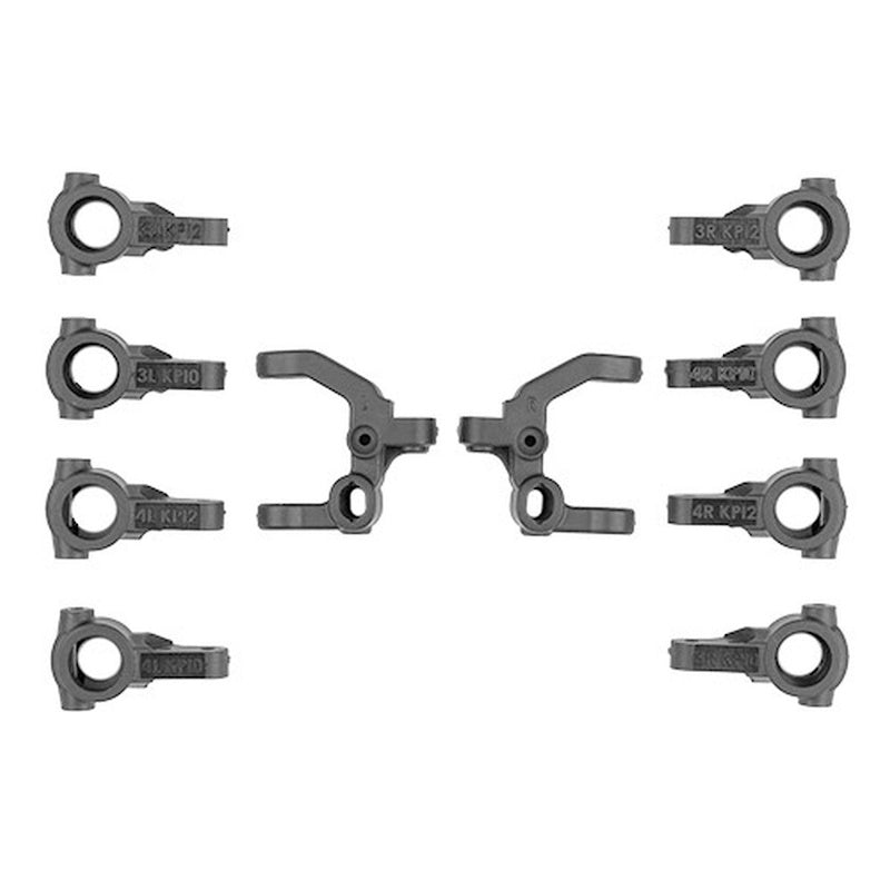 Team Associated 92577 RC10B7.1 Caster and Steering Block Set, Carbon