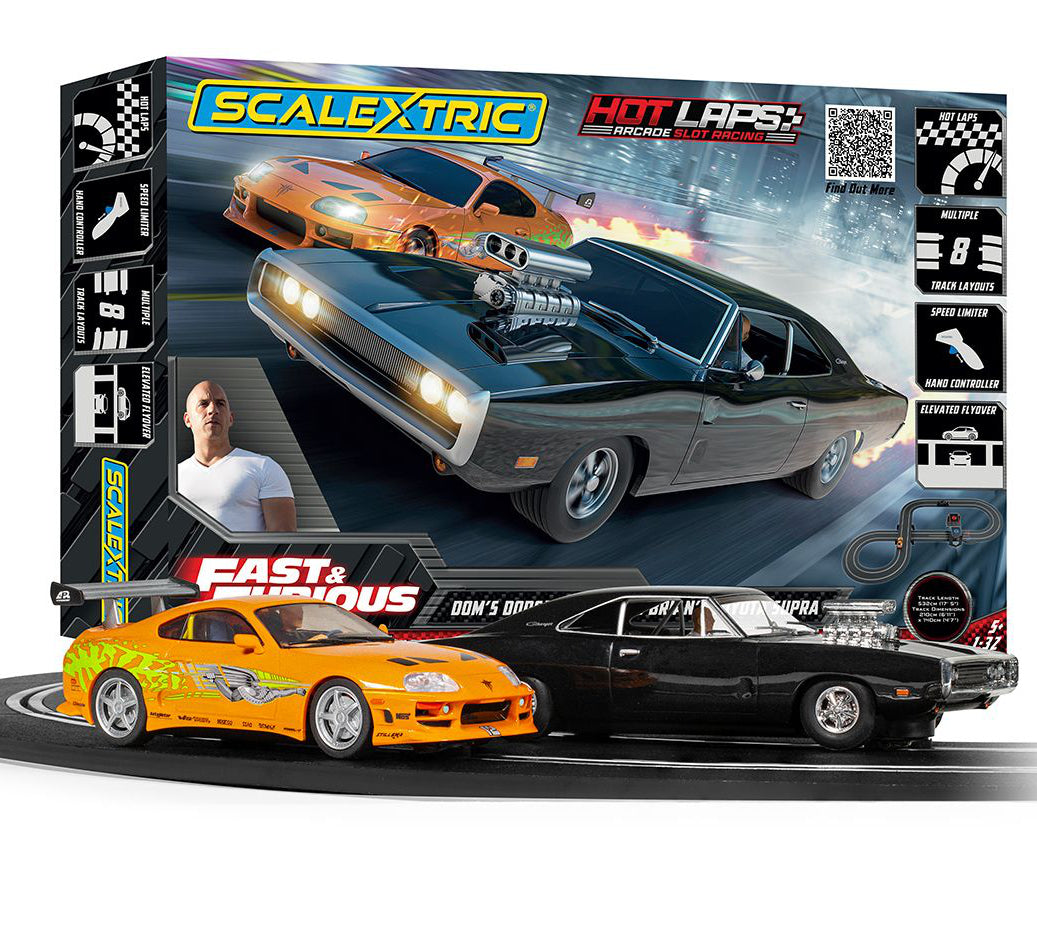 Scalextric Fast & Furious Toyota Supra Dodge Charger 1/32 Slot Car Set C1458