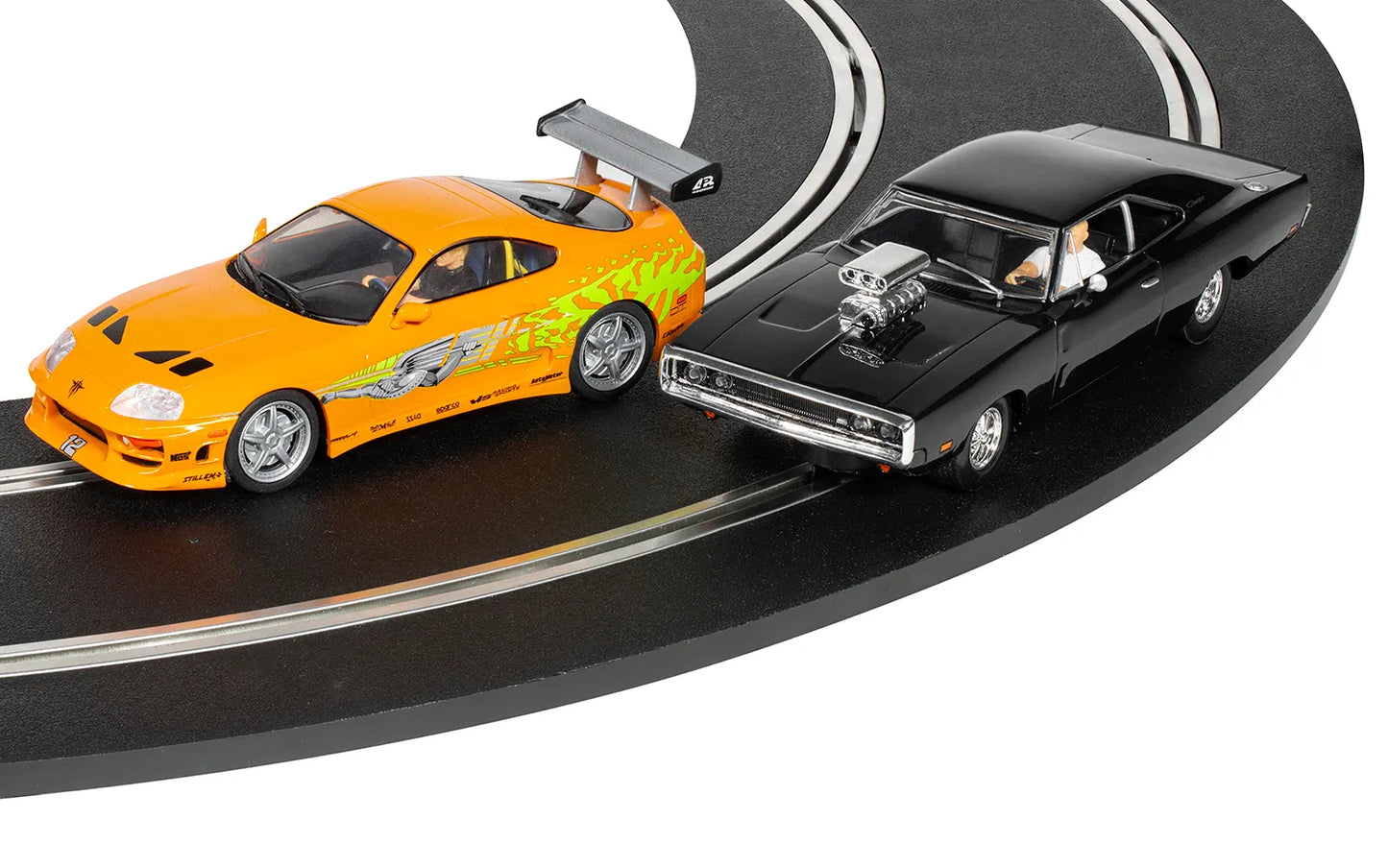 Scalextric Fast & Furious Toyota Supra Dodge Charger 1/32 Slot Car Set C1458
