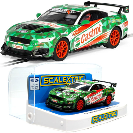 Scalextric C4327 Ford Mustang GT4 Castrol 360 Drift Car 1/32 Slot Car DPR.