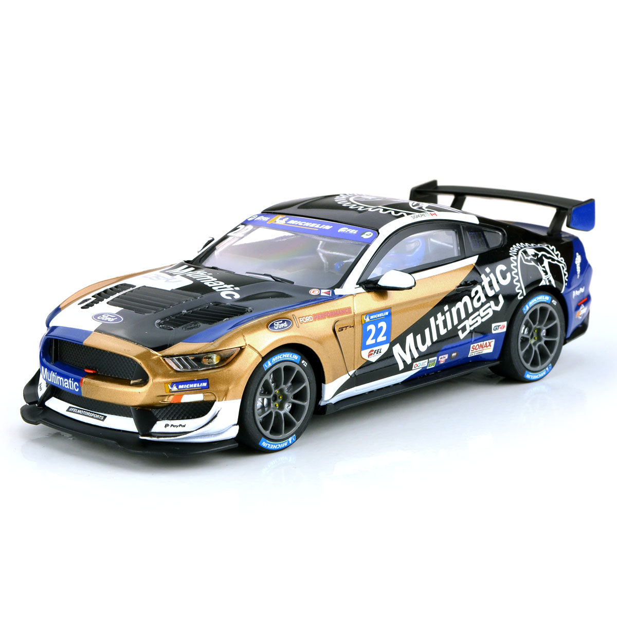 Scalextric Ford Mustang GT4 Multimatic 1/32 Slot Car C4403 for Carrera SCX