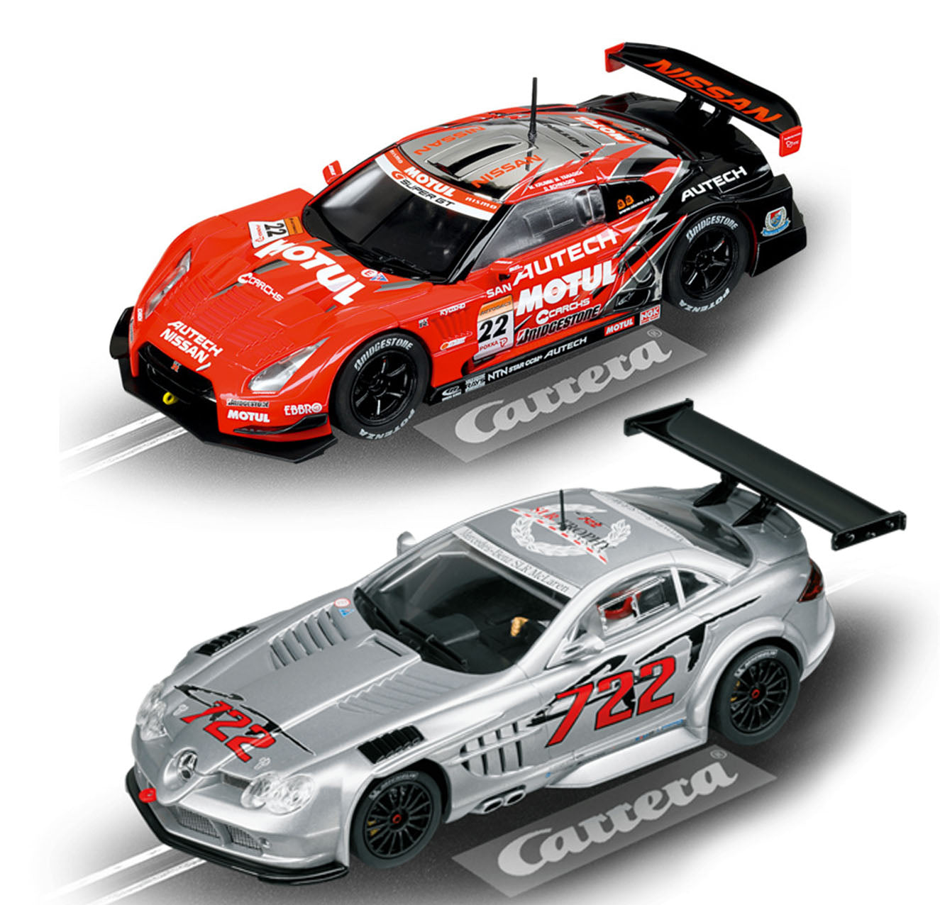 Carrera Nissan GTR GT500 Mercedes SLR McLaren GT 1/32 Slot Car