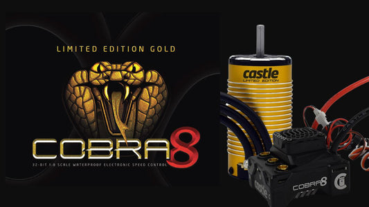 Castle Creations Cobra 8 6S 1/8 Brushless Motor & ESC Combo 2200Kv - PowerHobby